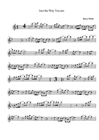 Barry White  score for Tenor Saxophone Soprano Clarinet (Bb)