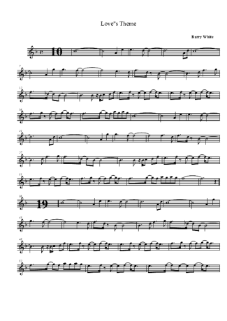 Barry White Love´s Theme score for Tenor Saxophone Soprano (Bb)