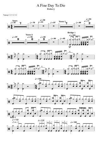 Score for Drums