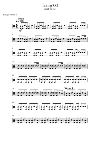 Score for Drums