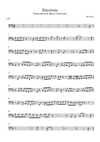 Bee Gees Emotions score for Cello