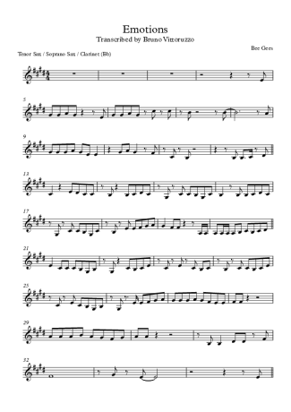 Bee Gees  score for Clarinet (Bb)