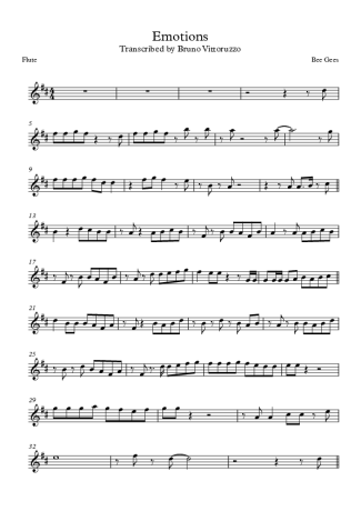 Bee Gees Emotions score for Flute