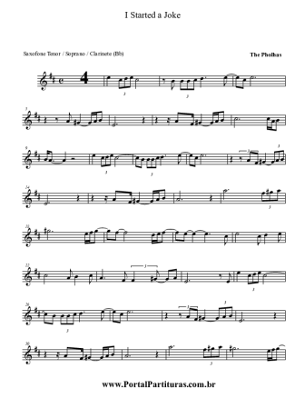 Bee Gees I Started A Joke score for Clarinet (Bb)