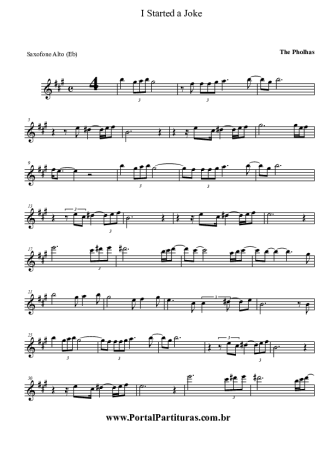 Bee Gees I Started a Joke score for Alto Saxophone