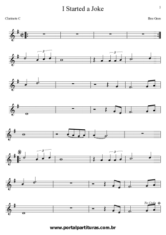 Bee Gees  score for Clarinet (C)