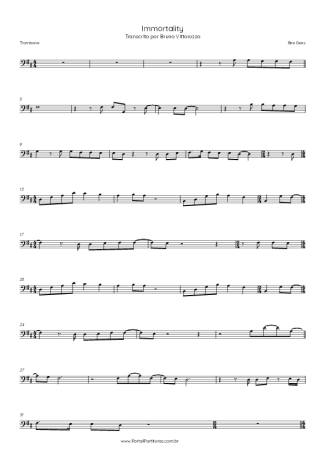 Bee Gees Immortality score for Trombone