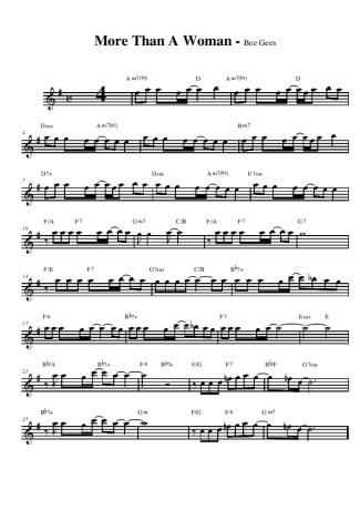Bee Gees More Than a Woman score for Alto Saxophone
