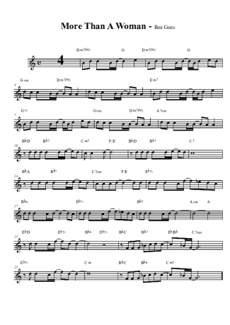 Bee Gees  score for Tenor Saxophone Soprano (Bb)