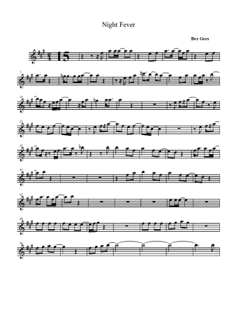 Bee Gees  score for Tenor Saxophone Soprano (Bb)