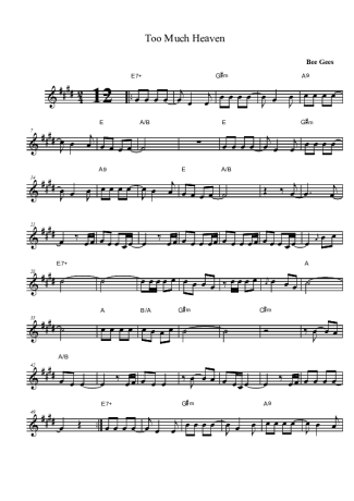 Bee Gees  score for Tenor Saxophone Soprano (Bb)