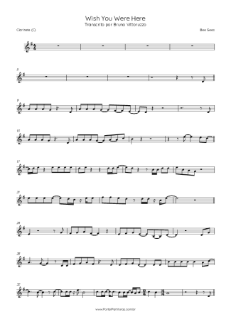 Score for Clarinet (C)