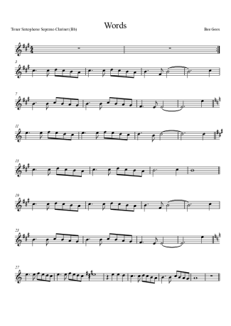 Bee Gees  score for Tenor Saxophone Soprano (Bb)