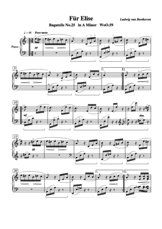 Beethoven  score for Piano