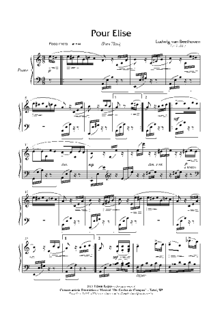 Beethoven  score for Piano