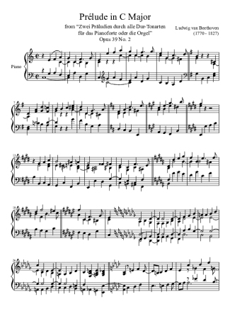 Beethoven  score for Piano