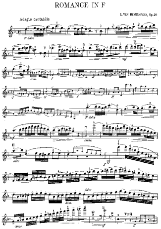 Beethoven  score for Violin