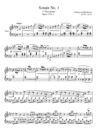 Beethoven  score for Piano