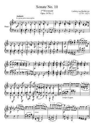 Beethoven  score for Piano