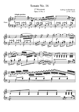 Beethoven  score for Piano