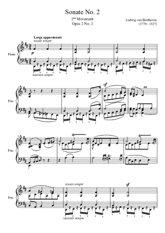 Beethoven  score for Piano