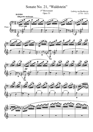 Beethoven  score for Piano