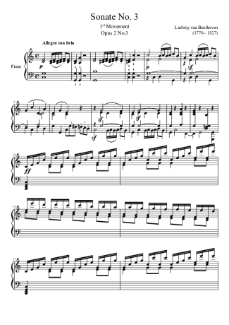 Beethoven  score for Piano