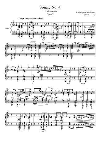 Beethoven  score for Piano