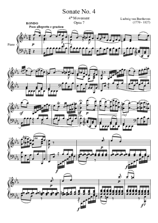 Beethoven  score for Piano