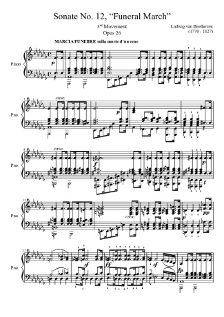 Beethoven  score for Piano