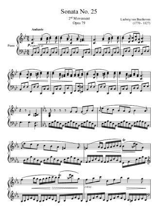 Beethoven  score for Piano