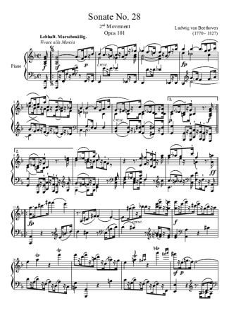 Beethoven  score for Piano