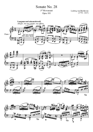 Beethoven  score for Piano