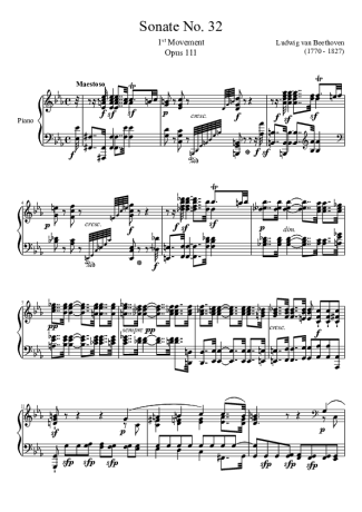 Beethoven  score for Piano