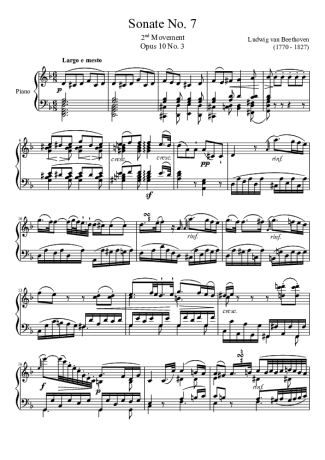 Beethoven  score for Piano