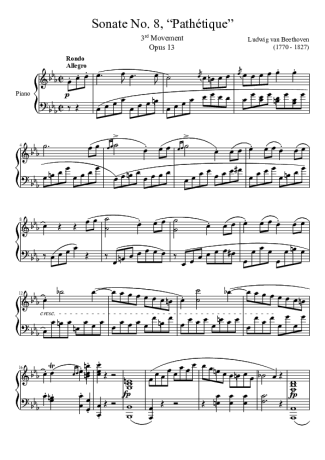 Beethoven  score for Piano