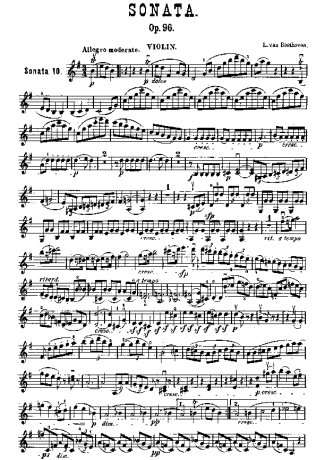 Beethoven  score for Violin