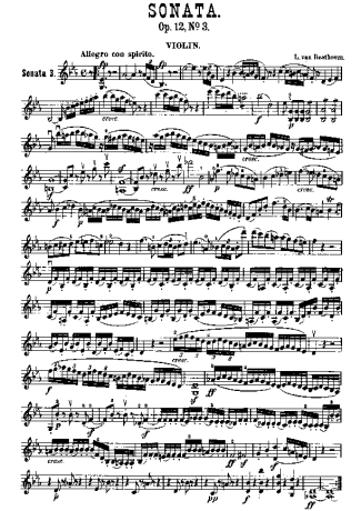 Beethoven  score for Violin