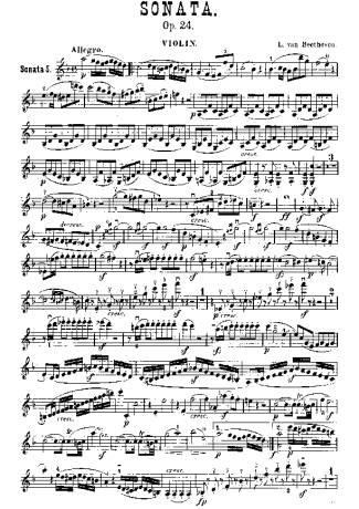 Beethoven  score for Violin