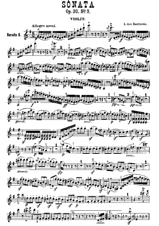 Beethoven Violin Sonata No. 8 score for Violin