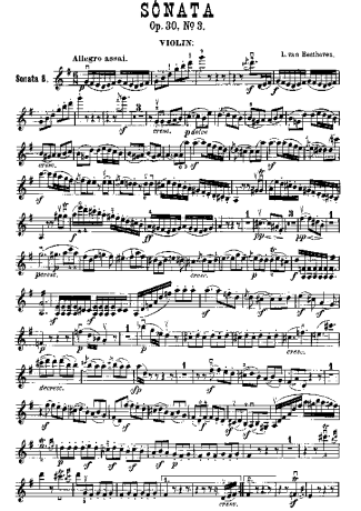 Beethoven  score for Violin