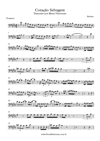 Belchior Coração Selvagem score for Trombone