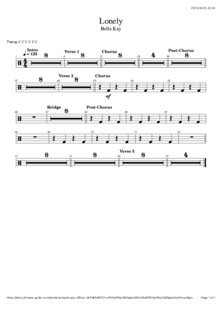 Score for Drums