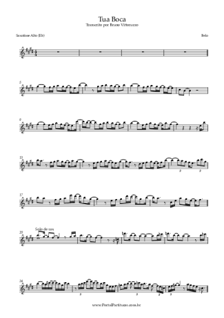 Belo  score for Alto Saxophone