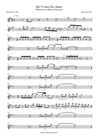 Benito di Paula  score for Alto Saxophone