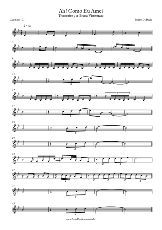 Benito di Paula Ah! Como Eu Amei score for Clarinet (C)