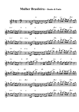 Benito di Paula Mulher Brasileira score for Clarinet (Bb)