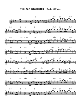Benito di Paula Mulher Brasileira score for Tenor Saxophone Soprano (Bb)
