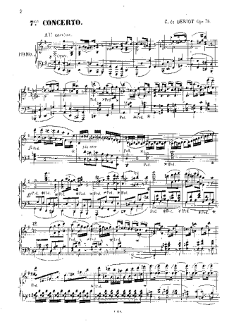 Bériot Violin Concerto No. 7 score for Violin