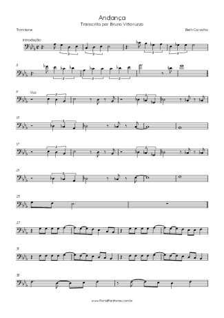 Beth Carvalho Andança score for Trombone